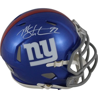 Michael Strahan Autographed New York Giants Speed Mini Helmet Beckett 49863 - Image 1 of 4