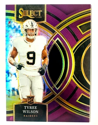 2023 Panini Select Tyree Wilson PURPLE Prizm RC SP #/75 Premier Raiders Rookie! - Image 1 of 3