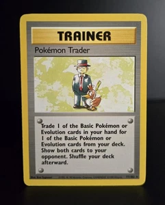 Pokémon TCG - POKEMON TRADER - 77/102 - RARE - UNLIMITED - BASE SET (1999) - LP - Picture 1 of 2