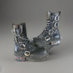 Vintage Women’s New Rock Boots 6 Black Dave Navarro - Picture 1 of 10