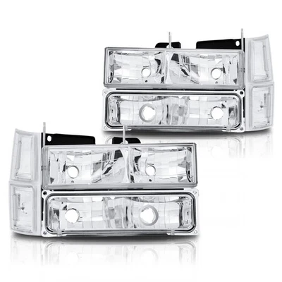 Headlights for 1994-1998 Chevy Silverado C/K C10 Tahoe Suburban Bumper Lamps Foto 1 de 4