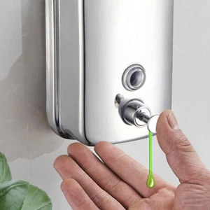 Soap Dispenser Wall Mounted Liquid Bathroom Hand Soap Shower Gel Shampoo Holder - Picture 1 of 11