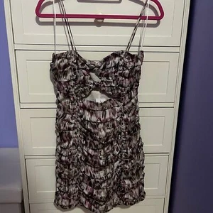 NWT Forever 21 Floral Ruched Cutout Mini Dress Women’s Medium - Picture 1 of 5