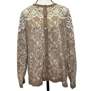 Bob Mackie Wearable Art Women’s Button-Up Cardigan Sweater - size M - Picture 1 of 10