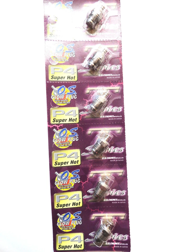 OS P4 Turbo Super Hot Off-Road Nitro Glow Plug - 6 Pack 71641400 - Image 1 of 1
