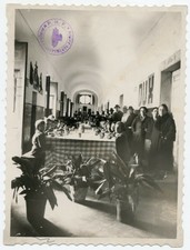 AVERSA Caserta 1940 PRANZO ai BAMBINI OFFERTO dal PNF-FOTO R.VALENTINO-Cm:24x18