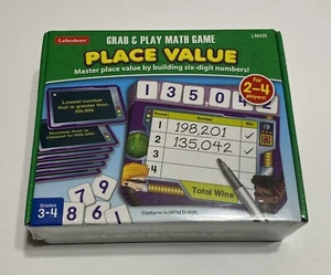 Lakeshore Grab & Play Math Game PLACE VALUE (LM335) Grades 3-4, NEW SEALED - Picture 1 of 3