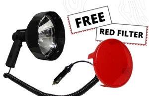 NEW Hand Held 100w Halogen Spotlight 1000 Lumens - 175mm 7" Hunting Torch Lamp - Picture 1 of 3