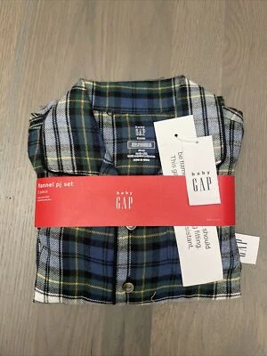 Nuevo con etiquetas Baby Gap Boy 2 piezas franela a cuadros VACACIONES DE INVIERNO pijama 2 2T 3 3T 4T 4 Foto 1 de 4