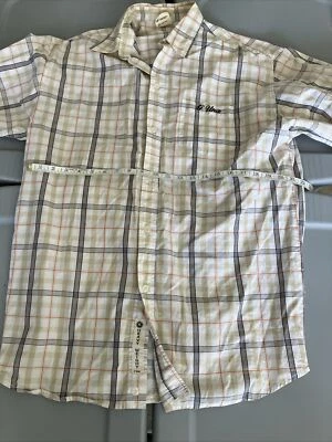 Мужская винтажная рубашка G Unit на пуговицах с коротким рукавом в клетку тяжелый вес XL - Изображение 1 из 4