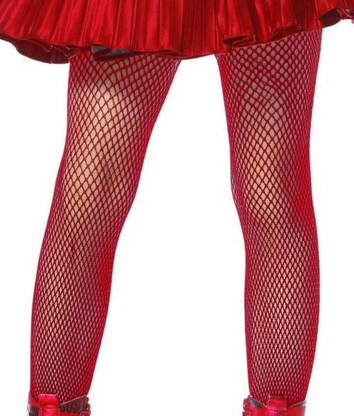 Children's Fishnet Tights Girl's Red Dress-Up Dance Costume Kid's Accessory - Image 1 of 4
