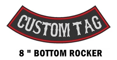 Custom Embroidered 8" Bottom Rocker Motorcycle Biker Patch Club Sew on Patch - Image 1 of 4