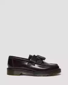 Dr Martens Adrian Arcadia Pelle Tassel Loafers Rosso Ciliegia - Foto 1 di 5