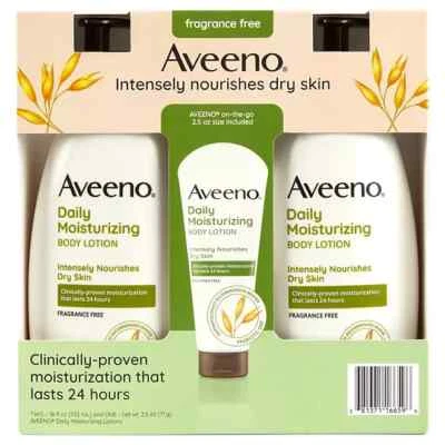Aveeno Daily Moisturizing Lotion (18 fl. oz., 2 pk. + 2.5 oz. Tube) - Image 1 of 4