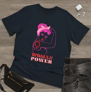 Woman power Breast Cancer Awareness t shirt, Pink ribbon tee, Womens unisex top - Picture 1 of 7