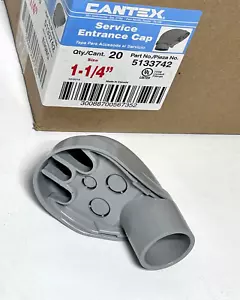 (20) Tapa de entrada de servicio de PVC Cantex 5133742 para soldadura programa 40/80 1-1/4" - Imagen 1 de 4