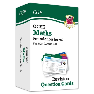 GCSE AQA Maths Revision Question Cards Foundation Level Key Stage 4 CGP - Image 1 of 4