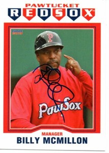 Billy McMillon 2019 Pawtucket Red Sox Autographed Signed Card