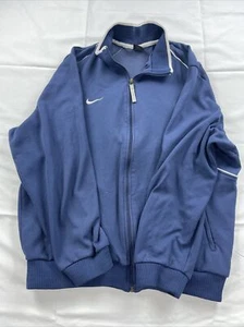 Vintage Nike Navy Blue Full Zip Up Jacket Mens Large RN# 56323 CA# 05553 Soccer - Picture 1 of 6