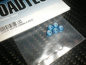 ROADTECH LN3 Ecrous nylstop aluminium 3 mm bleu (x5) - Picture 1 of 1