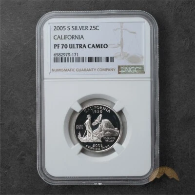 2005-S Proof California Silver State Quarter 25C - NGC PF70 UCAM - Image 1 of 2