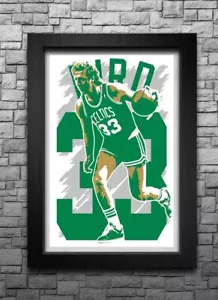 LARRY BIRD art print/poster BOSTON CELTICS FREE S&H! JERSEY B2G2 - Picture 1 of 6