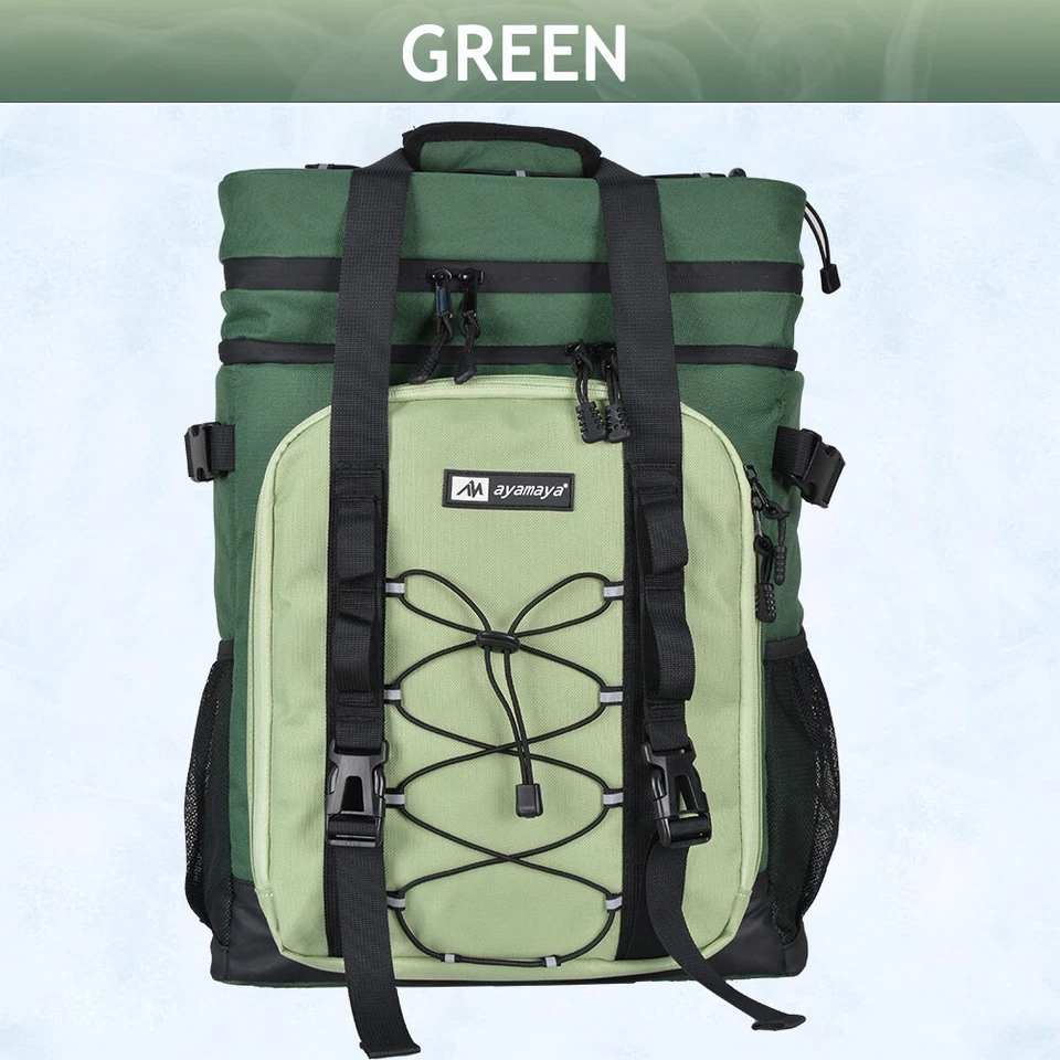 40 罐背包 冷藏箱 大号 隔热 防漏袋 双层 适用于室内/室外 — 第 1/4 张图片