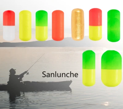 50Pcs Fishing Foam Floats Cylinder Surf Pompano Rig Lure Making Accessories - Image 1 of 4