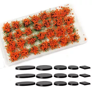 One Pack orange Buschgras Cluster Modellbasen für Wargames Militärszene PJ05 - Bild 1 von 9