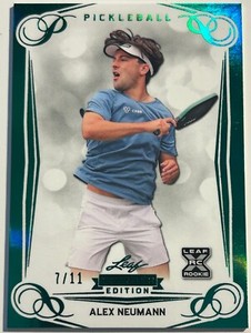 2023 Leaf Pickleball Premier ALEX NEUMANN 5 Green Emerald Foil Base Card 7/11