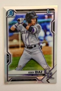 2021 Bowman Eddy Diaz    Colorado Rockies