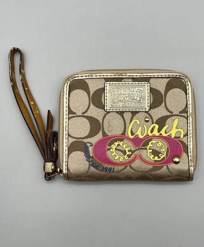 Portafoglio da polso Coach con cerniera rotonda