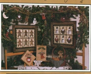 Cookie Cutter Christmas Wall Quilt Pattern & Ornaments Santa Snowman Gingerbread - Picture 1 of 2