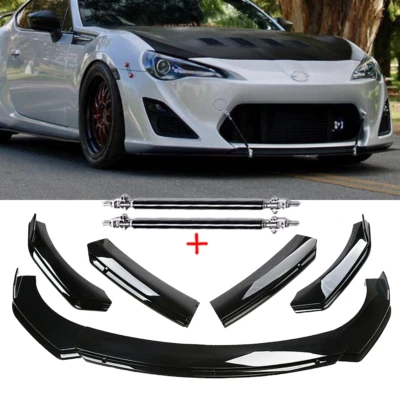 Front Bumper Lip Body Kit Spoiler Splitter Glossy Black For Scion TC 2011-2016 - Imagem 1 de 4