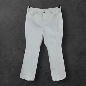 GOOD AMERICAN Jeans Women Sz 22 (42X33) Bootcut White Flare Handcrafted - Picture 1 of 7