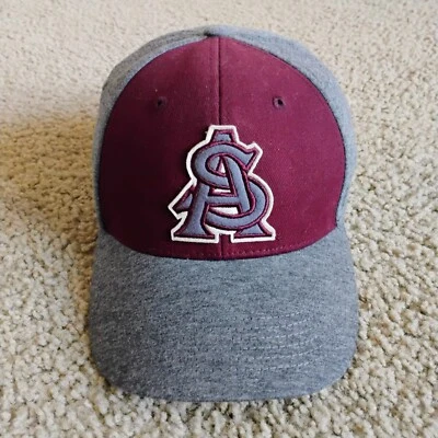 Arizona State Sun Devils Hat Cap Mens Adult OSFA Gray Red ASU NCAA Strapback - Image 1 of 4
