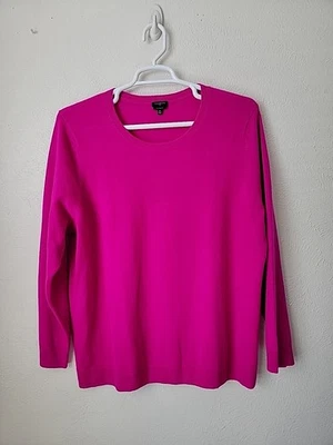 Suéter de cachemir Talbots talla grande 3X rosa intenso Foto 1 de 4