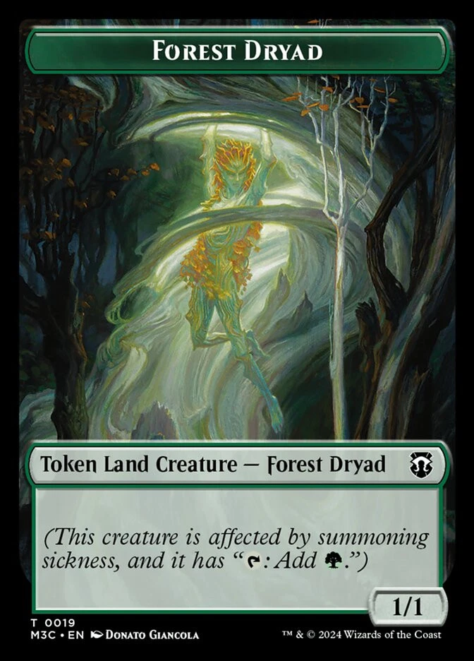 Forest Dryad (1/1) MTG Commander Modern Horizons 3 Token NM x4 - Magic Card - Image 1 of 1