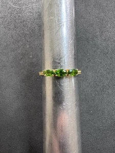 1.6g YS Sterling Silver 925 Gold Wash Peridot Ring Size 8.25 Jewelry Lot E - Picture 1 of 9