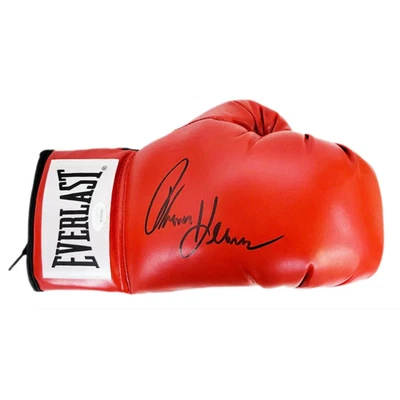 Autographed/Signed THOMAS HITMAN HEARNS Red Everlast Boxing Glove JSA COA Auto - Image 1 of 2