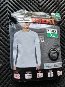 32 GRAD Herren 2er Pack leichtes Thermo Baselayer Crew Top, weiß/grau, XL - Bild 1 von 4