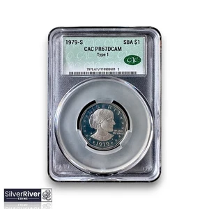 1979-S Susan B. Anthony Dollar PP - Type 1 (*Certified PR67 DCAM by CAC*) - Bild 1 von 4