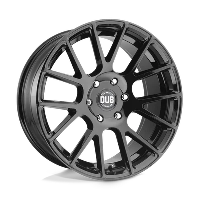 20x9 S205 Dub Luxe Gloss Black Wheels 6x5.5 (30mm) Set of 4 - Image 1 of 4