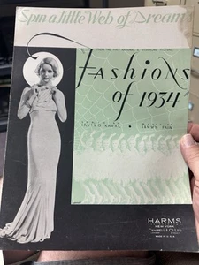 Partituras talkie M 1934 BETTE DAVIS 'Fashions Of 1934' Spin A Little Web' - Imagen 1 de 1