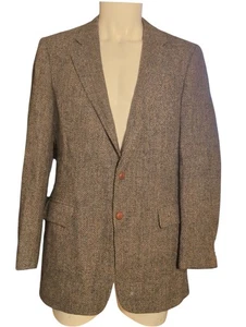 EGON VON FURSTENBERG VTG Harris TWEED Herren Braun Sport Anzug Jacke Blazer 42 L - Bild 1 von 8