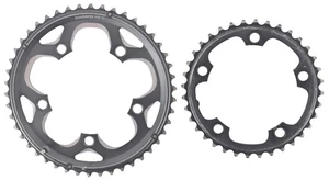 Shimano SG-X Road Bike 2x10 Speed Chainring Set 46/36T Gray 110 BCD Alloy 5 Bolt - Picture 1 of 2