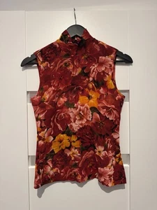 Kenzo Vintage Floral Mesh Tank Top Size 40 - Picture 1 of 5