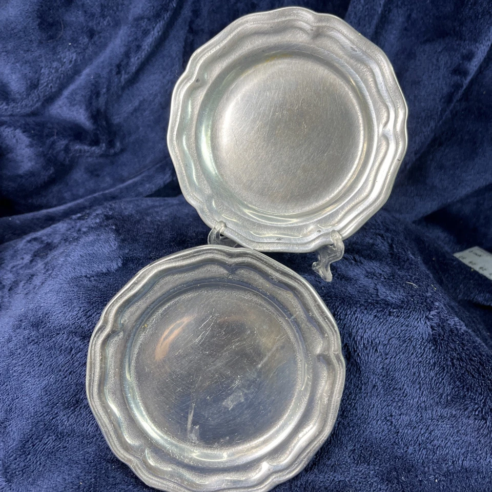 "Juego de 2 posavasos Wilton Armetale Metal Queen Anne Collection 4 3/8""" Foto 1 de 4