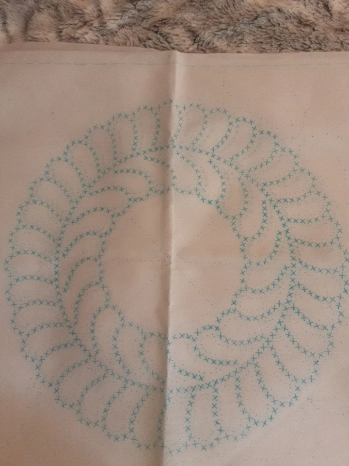 Fabric 4 Stamped Cross Stitch Circles Panels 18 L X 18 W Multicolor - Image 1 of 4