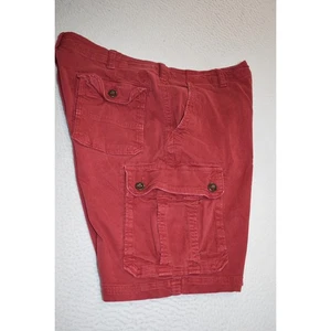 Pantalones Cortos Carga American Eagle Para Hombre Talla 42 Frente Plano Rojo Algodón Active Flex - Imagen 1 de 6